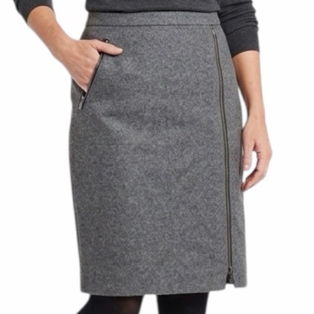 J.Crew The Pencil Skirt Wool Blend Grey Color Size 6